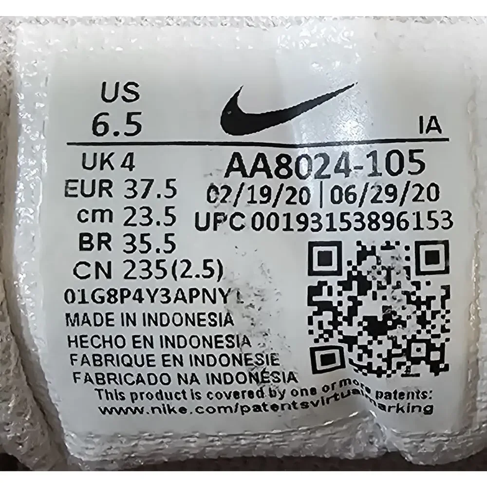 NikeCourt Air Zoom Prestige White Pink Women's Size 6.5 Tennis Shoes AA8024